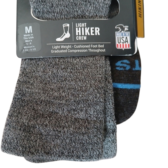FITS Athletic Socks Wool Light Hiking Crew Breathable Medium - Picture 4 of 15